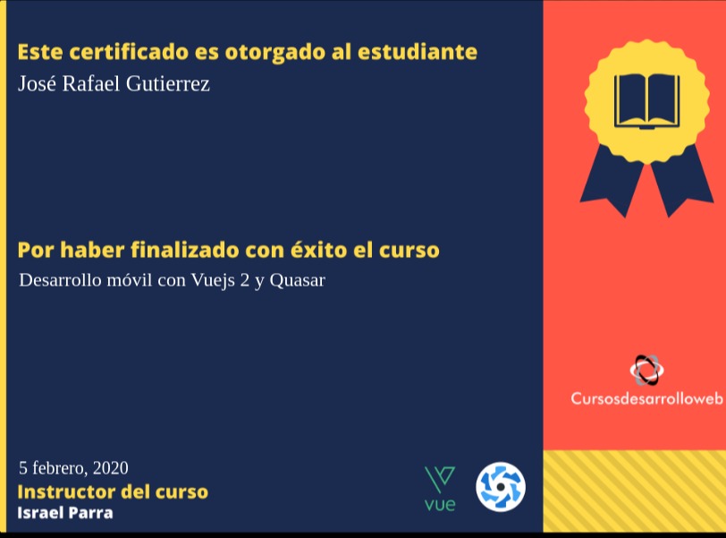 Mobile development course with VueJS and Quasar: offline apps with LocalStorage
