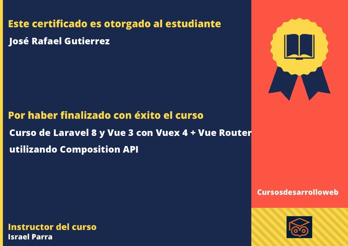Laravel 8 and VueJS 3 with Vuex 4, Vue Router and Composition API